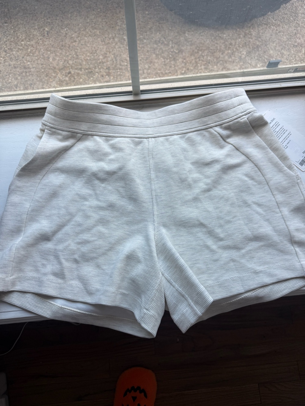 lululemon athletica White Ribbed High-Rise Athletic Shorts